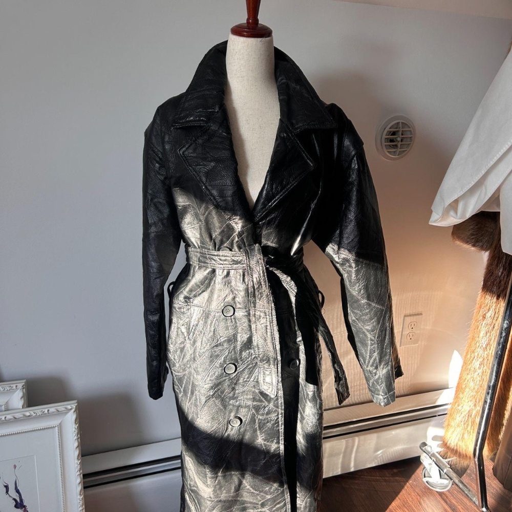 Genuine Leather Trench